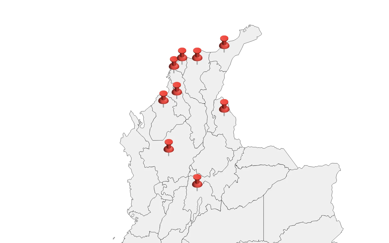 Mapa de presencia y cobertura regional de Strategic Expo Group